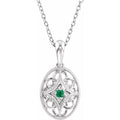 Natural Emerald Vintage Necklace