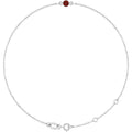 Natural Garnet Bezel-Set Link Bracelet