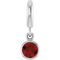 Natural Garnet Bezel-Set Pendant