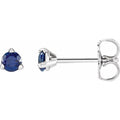 Natural Blue Sapphire Stud Earrings