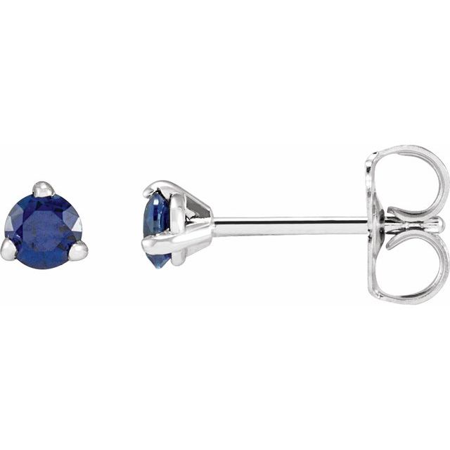 Natural Blue Sapphire Stud Earrings