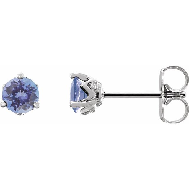 Natural Tanzanite Stud Earrings