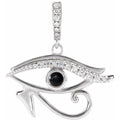 Natural Black Onyx Eye of Horus Pendant