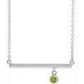 Natural Peridot Bezel Necklace