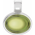 Natural Peridot Cabochon Pendant