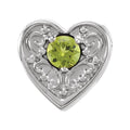 Natural Peridot Heart Pendant