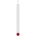 Natural Ruby Bar Pendant