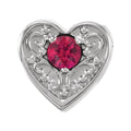 Natural Ruby Heart Pendant