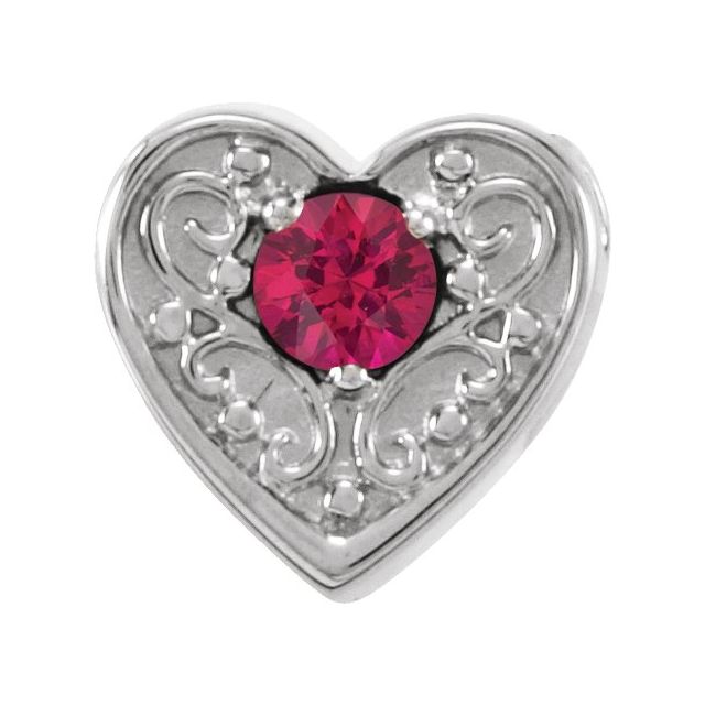 Natural Ruby Heart Pendant