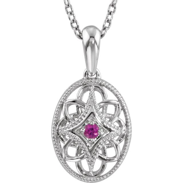 Natural Ruby Vintage Necklace