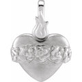 Sterling silver Immaculate Heart of Mary pendant