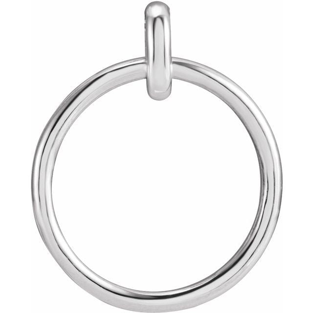 Sterling silver circle pendant