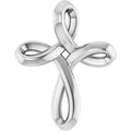 Sterling silver freeform cross pendant