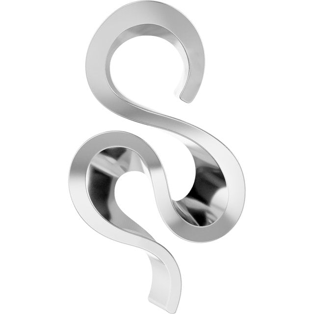 Sterling silver freeform pendant