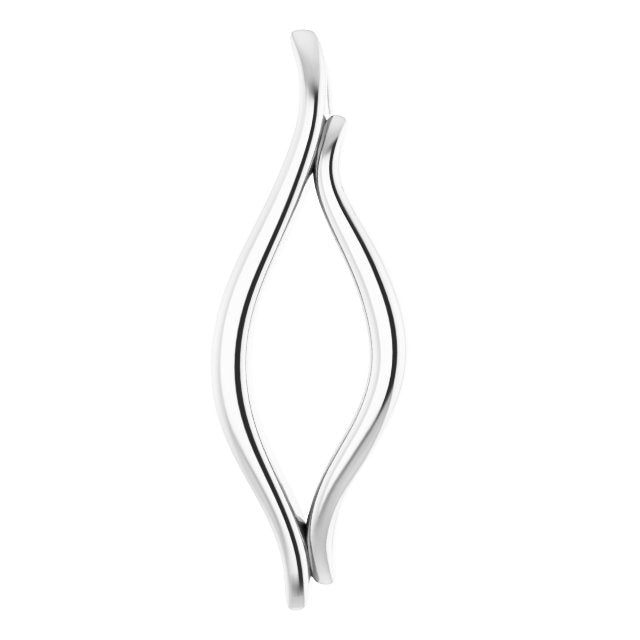 Sterling silver freeform pendant